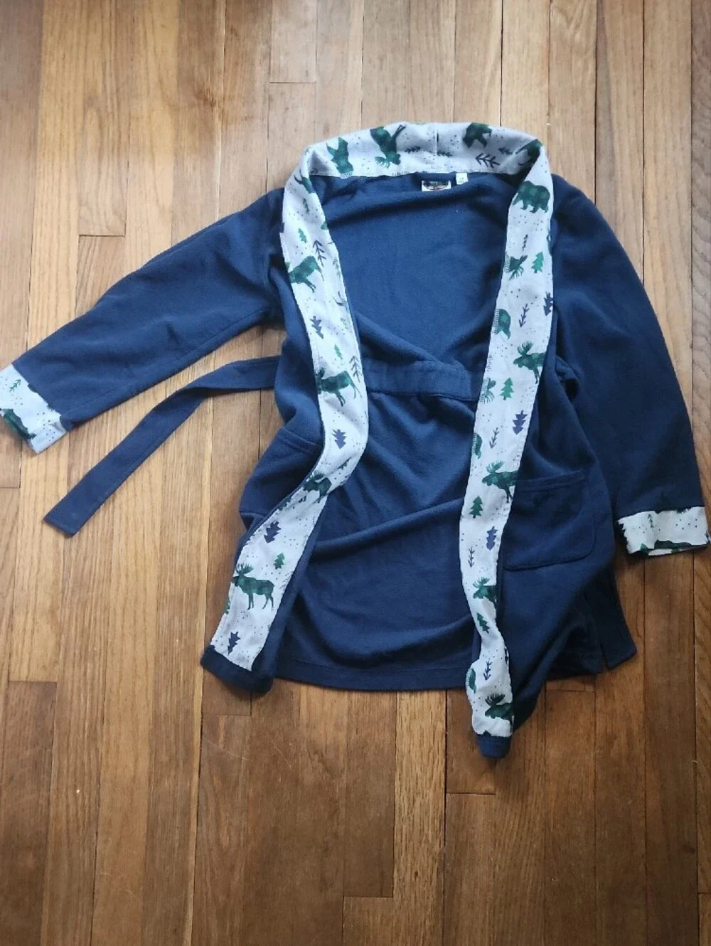 Green Forest Animal Kids Pajama Set - With Matching Robe